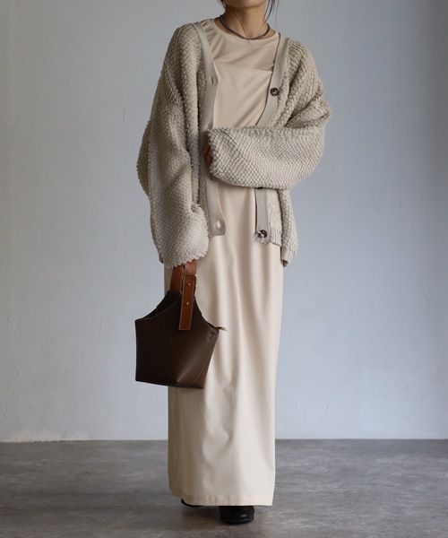 sakishimatokyo(サキシマトーキョー)の「ループ編みカーディガン(カーディガン/ボレロ・レディース・ブラック/オレンジ/アイボリー/モカ・FREE)」の12枚目の写真