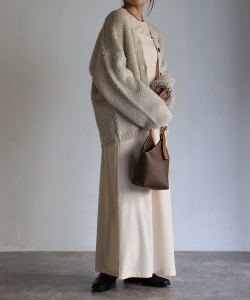 sakishimatokyo(サキシマトーキョー)の「ループ編みカーディガン(カーディガン/ボレロ・レディース・ブラック/オレンジ/アイボリー/モカ・FREE)」の13枚目の写真