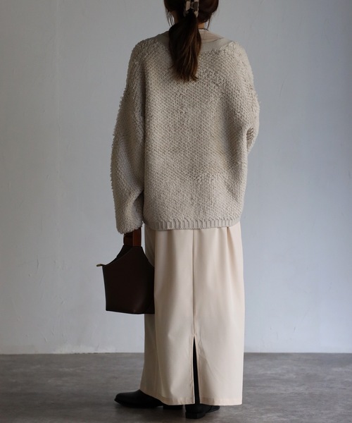 sakishimatokyo(サキシマトーキョー)の「ループ編みカーディガン(カーディガン/ボレロ・レディース・ブラック/オレンジ/アイボリー/モカ・FREE)」の14枚目の写真