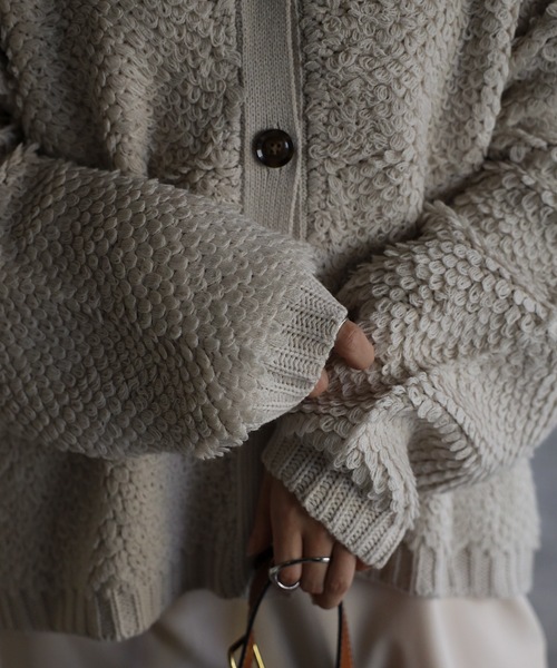 sakishimatokyo(サキシマトーキョー)の「ループ編みカーディガン(カーディガン/ボレロ・レディース・ブラック/オレンジ/アイボリー/モカ・FREE)」の21枚目の写真