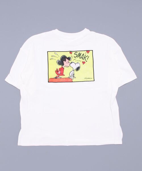 POPPINS(ポピンズ)の「【PEANUTS(ピーナッツ)】スヌーピー&ルーシー/バックプリントワッフルTシャツ A(POPPINS)(Tシャツ/カットソー・レディース・ブラウン/ホワイト・FREE)」の11枚目の写真