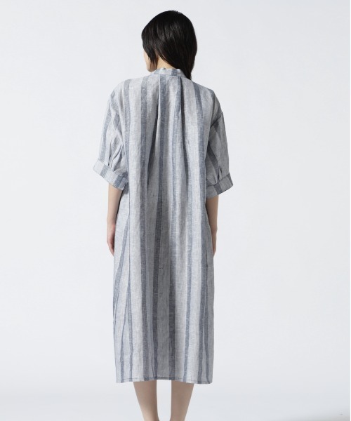 MANASTASH(マナスタッシュ)の「MANASTASH/マナスタッシュ 袖タックシャツワンピース(シャツワンピース・レディース・ネイビー・F)」の8枚目の写真
