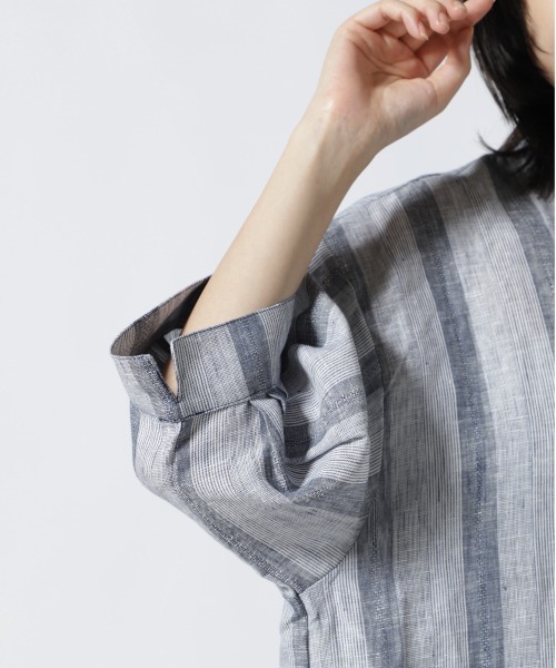 MANASTASH(マナスタッシュ)の「MANASTASH/マナスタッシュ 袖タックシャツワンピース(シャツワンピース・レディース・ネイビー・F)」の13枚目の写真