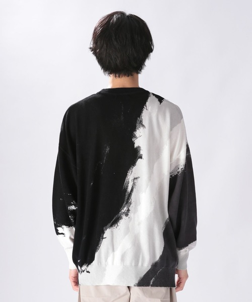 niko and...（ニコアンド）の「ペイント風ニットプルオーバー（ニット/セーター・メンズ・ブラック/オレンジ/ネイビー・MEDIUM/LARGE）」の14枚目の写真