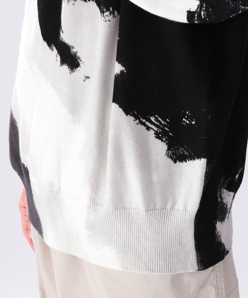 niko and...（ニコアンド）の「ペイント風ニットプルオーバー（ニット/セーター・メンズ・ブラック/オレンジ/ネイビー・MEDIUM/LARGE）」の17枚目の写真