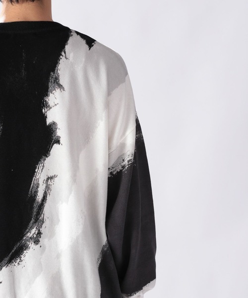 niko and...（ニコアンド）の「ペイント風ニットプルオーバー（ニット/セーター・メンズ・ブラック/オレンジ/ネイビー・MEDIUM/LARGE）」の18枚目の写真