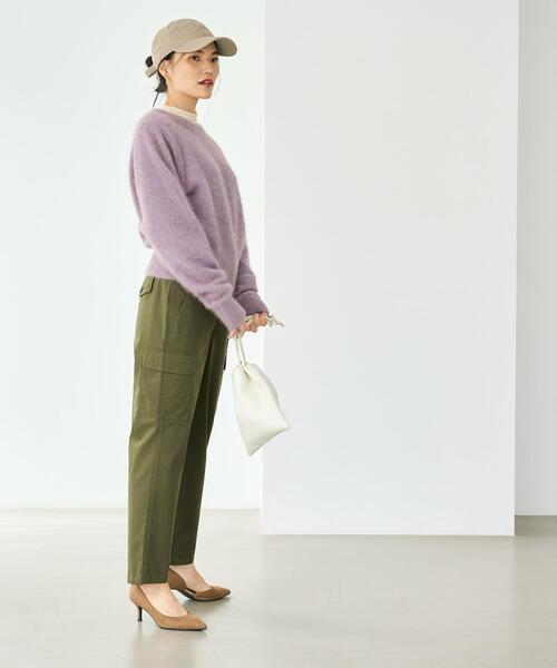 green label relaxing（グリーンレーベルリラクシング）の「［ size SHORT / TALLあり ］カーゴ パンツ（その他パンツ・レディース・オフホワイト/オリーブ・40/38/36/SHORT/TALL）」の4枚目の写真