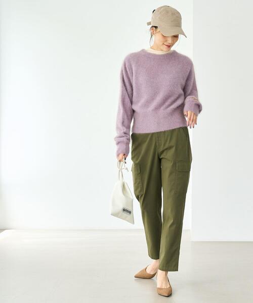 green label relaxing（グリーンレーベルリラクシング）の「［ size SHORT / TALLあり ］カーゴ パンツ（その他パンツ・レディース・オフホワイト/オリーブ・40/38/36/SHORT/TALL）」の5枚目の写真