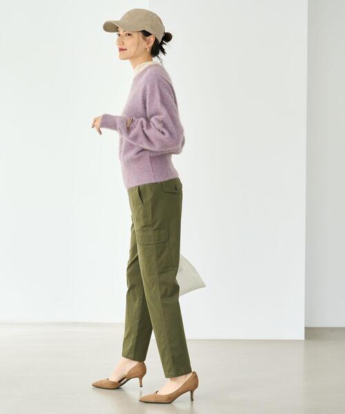 green label relaxing（グリーンレーベルリラクシング）の「［ size SHORT / TALLあり ］カーゴ パンツ（その他パンツ・レディース・オフホワイト/オリーブ・40/38/36/SHORT/TALL）」の6枚目の写真