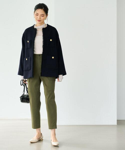 green label relaxing（グリーンレーベルリラクシング）の「［ size SHORT / TALLあり ］カーゴ パンツ（その他パンツ・レディース・オフホワイト/オリーブ・40/38/36/SHORT/TALL）」の8枚目の写真