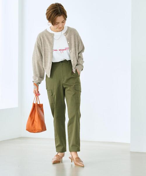 green label relaxing（グリーンレーベルリラクシング）の「［ size SHORT / TALLあり ］カーゴ パンツ（その他パンツ・レディース・オフホワイト/オリーブ・40/38/36/SHORT/TALL）」の11枚目の写真