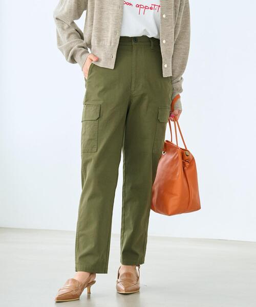 green label relaxing（グリーンレーベルリラクシング）の「［ size SHORT / TALLあり ］カーゴ パンツ（その他パンツ・レディース・オフホワイト/オリーブ・40/38/36/SHORT/TALL）」の12枚目の写真
