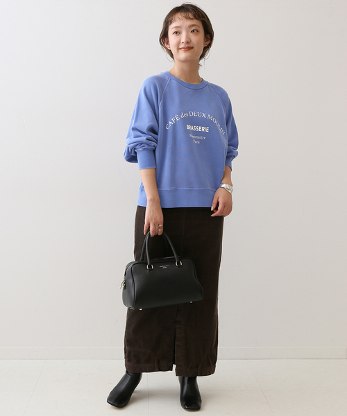 SLOBE IENA(スローブイエナ)の「●コアヤーン裏毛ロゴコンパクトプルオーバー【洗濯機使用可能】(スウェット・レディース・ブラウン/ブルー・FREE)」の12枚目の写真