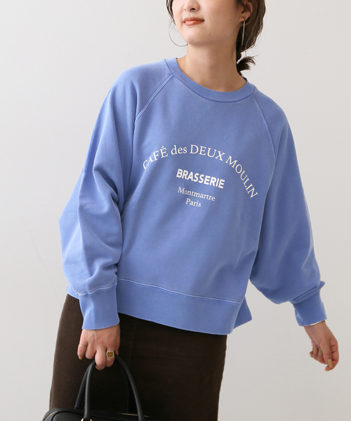 SLOBE IENA(スローブイエナ)の「●コアヤーン裏毛ロゴコンパクトプルオーバー【洗濯機使用可能】(スウェット・レディース・ブラウン/ブルー・FREE)」の18枚目の写真