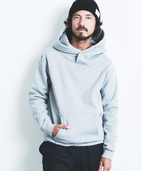 Magine(マージン)の「BACK BRASHED URAKE STAND HOOD SNAP PARKA:裏毛裏起毛 スタンドフード スナップ パーカ(パーカー・メンズ・ブラック/ネイビー/グレー/グレイッシュベージュ・44/46/48)」の4枚目の写真