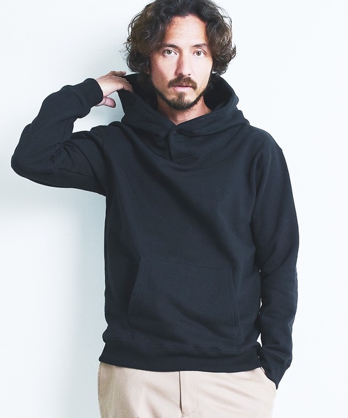 Magine(マージン)の「BACK BRASHED URAKE STAND HOOD SNAP PARKA:裏毛裏起毛 スタンドフード スナップ パーカ(パーカー・メンズ・ブラック/ネイビー/グレー/グレイッシュベージュ・44/46/48)」の3枚目の写真