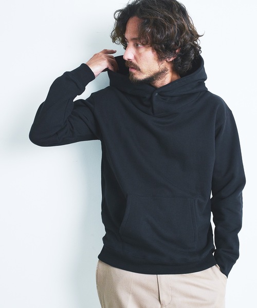 Magine(マージン)の「BACK BRASHED URAKE STAND HOOD SNAP PARKA:裏毛裏起毛 スタンドフード スナップ パーカ(パーカー・メンズ・ブラック/ネイビー/グレー/グレイッシュベージュ・44/46/48)」の8枚目の写真