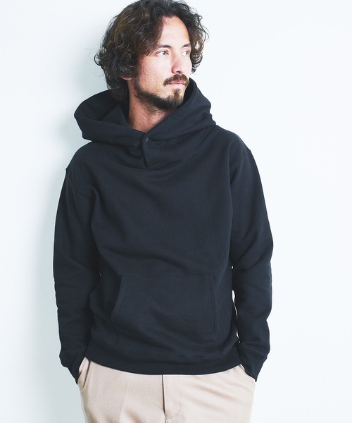 Magine(マージン)の「BACK BRASHED URAKE STAND HOOD SNAP PARKA:裏毛裏起毛 スタンドフード スナップ パーカ(パーカー・メンズ・ブラック/ネイビー/グレー/グレイッシュベージュ・44/46/48)」の18枚目の写真