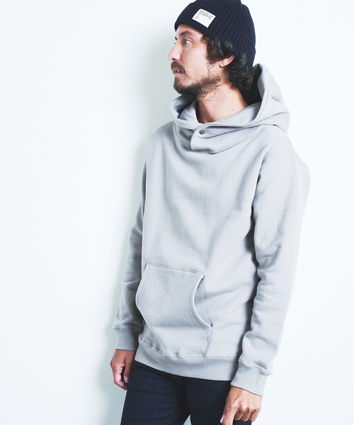 Magine(マージン)の「BACK BRASHED URAKE STAND HOOD SNAP PARKA:裏毛裏起毛 スタンドフード スナップ パーカ(パーカー・メンズ・ブラック/ネイビー/グレー/グレイッシュベージュ・44/46/48)」の19枚目の写真