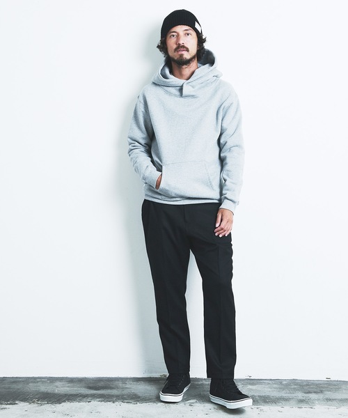 Magine(マージン)の「BACK BRASHED URAKE STAND HOOD SNAP PARKA:裏毛裏起毛 スタンドフード スナップ パーカ(パーカー・メンズ・ブラック/ネイビー/グレー/グレイッシュベージュ・44/46/48)」の10枚目の写真