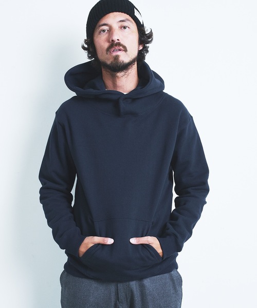 Magine(マージン)の「BACK BRASHED URAKE STAND HOOD SNAP PARKA:裏毛裏起毛 スタンドフード スナップ パーカ(パーカー・メンズ・ブラック/ネイビー/グレー/グレイッシュベージュ・44/46/48)」の14枚目の写真