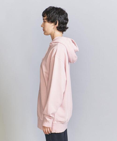 HEAR MY NAME（ヒアマイネーム）の「【別注】＜HEAR MY NAME＞ダメージスウェットフーディー（スウェット・レディース・ダークグレー/ライトピンク/ケリー・FREE）」の5枚目の写真