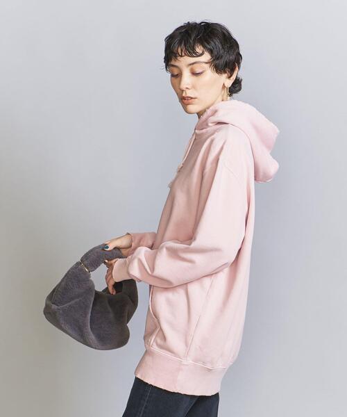 HEAR MY NAME（ヒアマイネーム）の「【別注】＜HEAR MY NAME＞ダメージスウェットフーディー（スウェット・レディース・ダークグレー/ライトピンク/ケリー・FREE）」の8枚目の写真