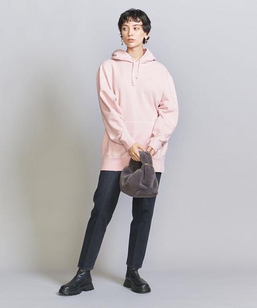 HEAR MY NAME（ヒアマイネーム）の「【別注】＜HEAR MY NAME＞ダメージスウェットフーディー（スウェット・レディース・ダークグレー/ライトピンク/ケリー・FREE）」の9枚目の写真