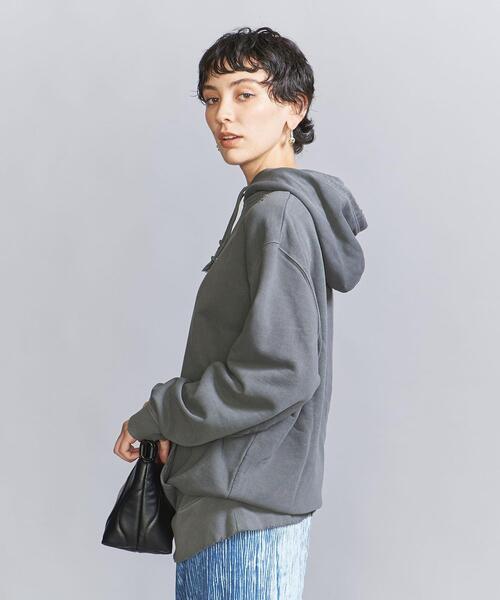 HEAR MY NAME（ヒアマイネーム）の「【別注】＜HEAR MY NAME＞ダメージスウェットフーディー（スウェット・レディース・ダークグレー/ライトピンク/ケリー・FREE）」の11枚目の写真