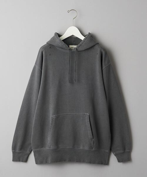 HEAR MY NAME（ヒアマイネーム）の「【別注】＜HEAR MY NAME＞ダメージスウェットフーディー（スウェット・レディース・ダークグレー/ライトピンク/ケリー・FREE）」の21枚目の写真