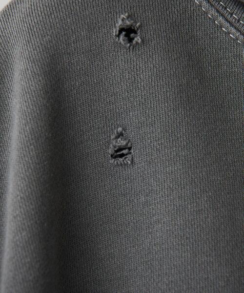 HEAR MY NAME（ヒアマイネーム）の「【別注】＜HEAR MY NAME＞ダメージスウェットフーディー（スウェット・レディース・ダークグレー/ライトピンク/ケリー・FREE）」の22枚目の写真