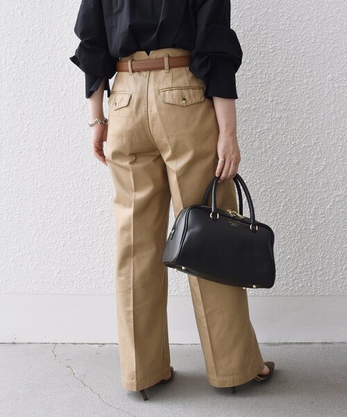 SHIPS(シップス)の「*〈手洗い可能〉タックチノパン◆(チノパンツ・レディース・ベージュ/ネイビー/オリーブ・SMALL/MEDIUM/LARGE)」の19枚目の写真