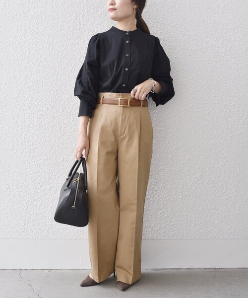 SHIPS(シップス)の「*〈手洗い可能〉タックチノパン◆(チノパンツ・レディース・ベージュ/ネイビー/オリーブ・SMALL/MEDIUM/LARGE)」の22枚目の写真