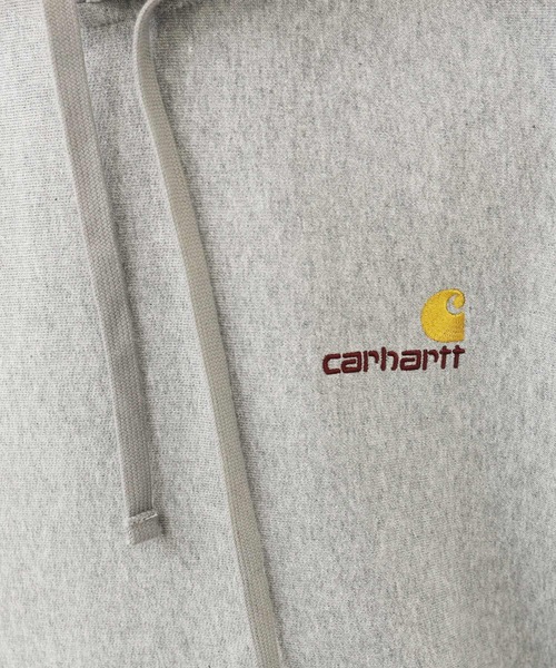 Carhartt WIP（カーハートダブリューアイピー）の「Carhartt WIP / カーハートWIP Hooded American Script Sweat アメリカン スクリプト 裏起毛 スウェット パーカー（パーカー・メンズ・ブラック/杢グレー・MEDIUM/LARGE/X-LARGE）」の15枚目の写真
