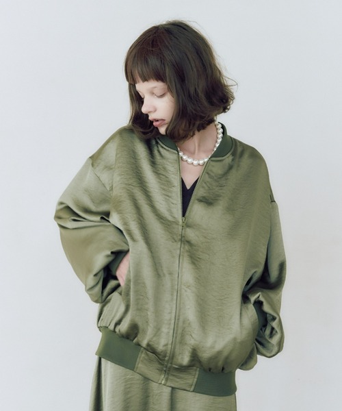 manana suerte(マニャーナスエルテ)の「ヴィンテージサテンブルゾン(ブルゾン・レディース・ブラック/カーキ/ピンク・FREE)」の13枚目の写真