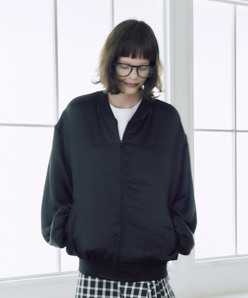 manana suerte(マニャーナスエルテ)の「ヴィンテージサテンブルゾン(ブルゾン・レディース・ブラック/カーキ/ピンク・FREE)」の7枚目の写真