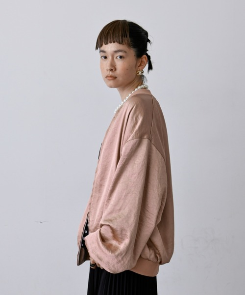 manana suerte(マニャーナスエルテ)の「ヴィンテージサテンブルゾン(ブルゾン・レディース・ブラック/カーキ/ピンク・FREE)」の17枚目の写真