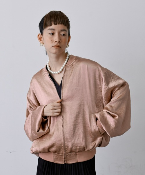 manana suerte(マニャーナスエルテ)の「ヴィンテージサテンブルゾン(ブルゾン・レディース・ブラック/カーキ/ピンク・FREE)」の19枚目の写真