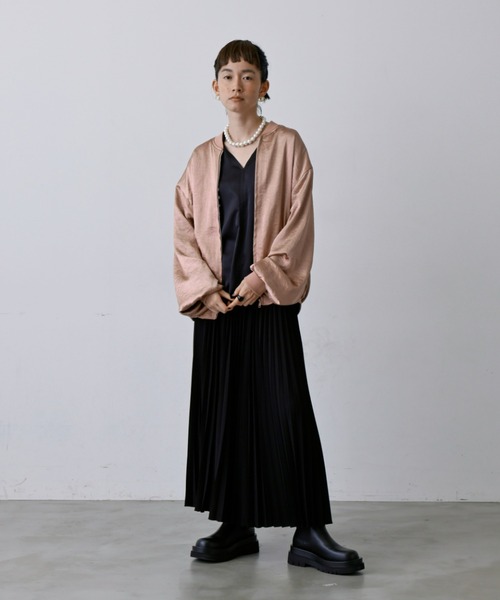 manana suerte(マニャーナスエルテ)の「ヴィンテージサテンブルゾン(ブルゾン・レディース・ブラック/カーキ/ピンク・FREE)」の20枚目の写真