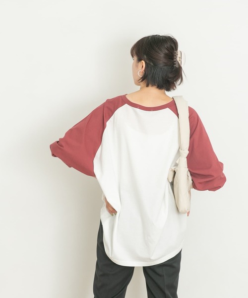 UR Lab.(アーバンリサーチラボ)の「ラグランビッグTシャツ(Tシャツ/カットソー・レディース・ブラック系その他/グリーン系その他/ブルー系その他/レッド系その他・FREE)」の6枚目の写真