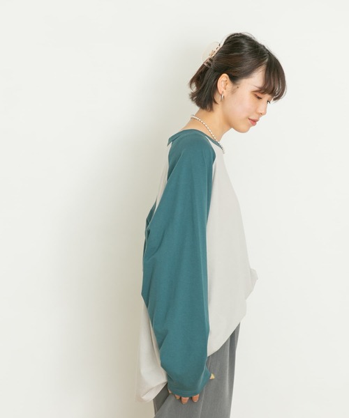 UR Lab.(アーバンリサーチラボ)の「ラグランビッグTシャツ(Tシャツ/カットソー・レディース・ブラック系その他/グリーン系その他/ブルー系その他/レッド系その他・FREE)」の10枚目の写真