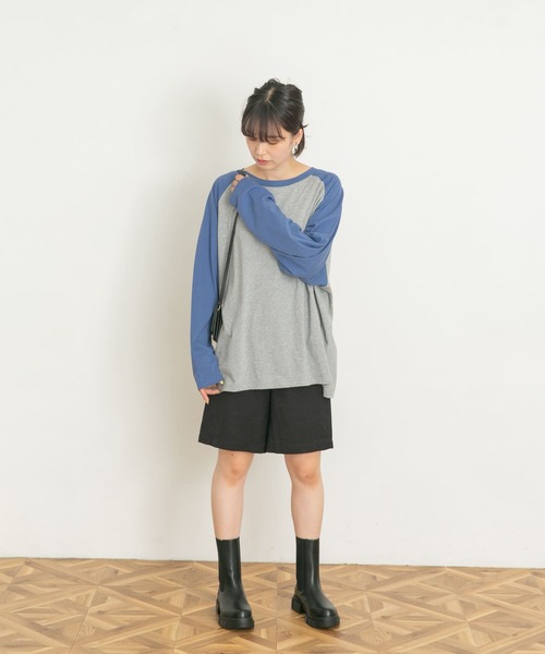 UR Lab.(アーバンリサーチラボ)の「ラグランビッグTシャツ(Tシャツ/カットソー・レディース・ブラック系その他/グリーン系その他/ブルー系その他/レッド系その他・FREE)」の16枚目の写真