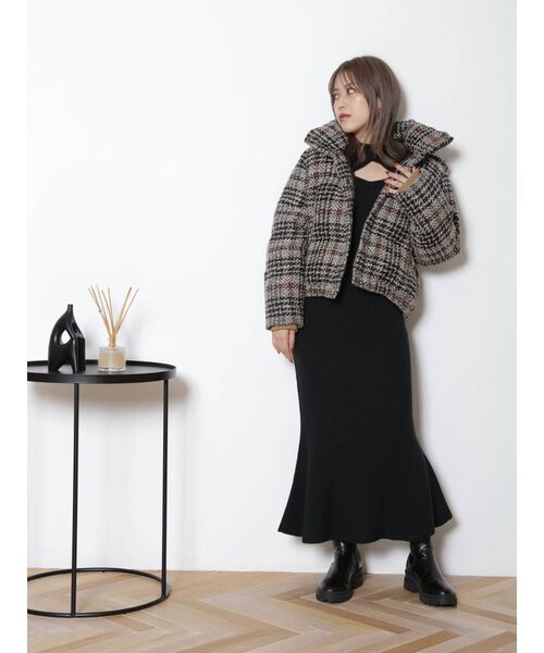 MURUA（ムルーア）の「ツイードショートエアコンダウン（ダウンジャケット/コート・レディース・その他1/ブラック・FREE）」の10枚目の写真