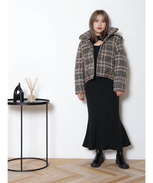 MURUA（ムルーア）の「ツイードショートエアコンダウン（ダウンジャケット/コート・レディース・その他1/ブラック・FREE）」の11枚目の写真