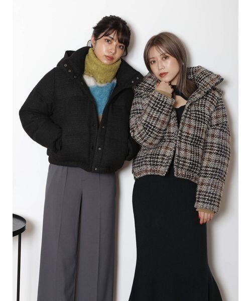 MURUA（ムルーア）の「ツイードショートエアコンダウン（ダウンジャケット/コート・レディース・その他1/ブラック・FREE）」の18枚目の写真