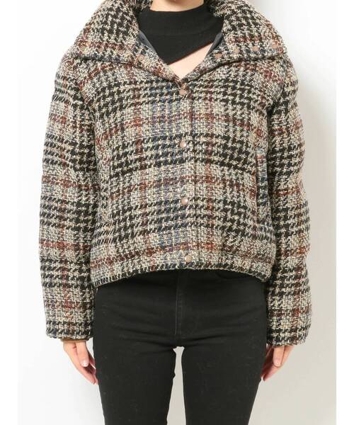 MURUA（ムルーア）の「ツイードショートエアコンダウン（ダウンジャケット/コート・レディース・その他1/ブラック・FREE）」の21枚目の写真