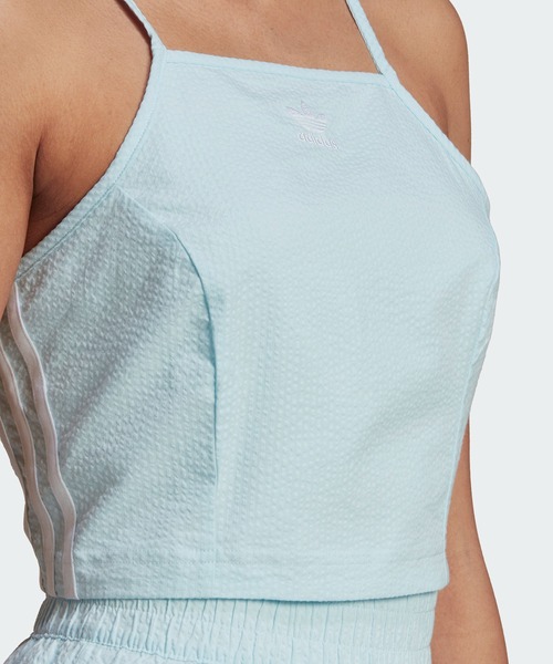 adidas（アディダス）の「アディカラー クラシックス ポプリン ホルターネックトップ / アディダスオリジナルス（レディース）（タンクトップ・レディース・ブルー・SMALL/MEDIUM/LARGE/X-LARGE/XX-LARGE/X-SMALL）」の6枚目の写真