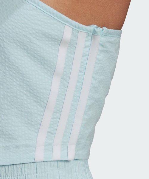 adidas（アディダス）の「アディカラー クラシックス ポプリン ホルターネックトップ / アディダスオリジナルス（レディース）（タンクトップ・レディース・ブルー・SMALL/MEDIUM/LARGE/X-LARGE/XX-LARGE/X-SMALL）」の2枚目の写真