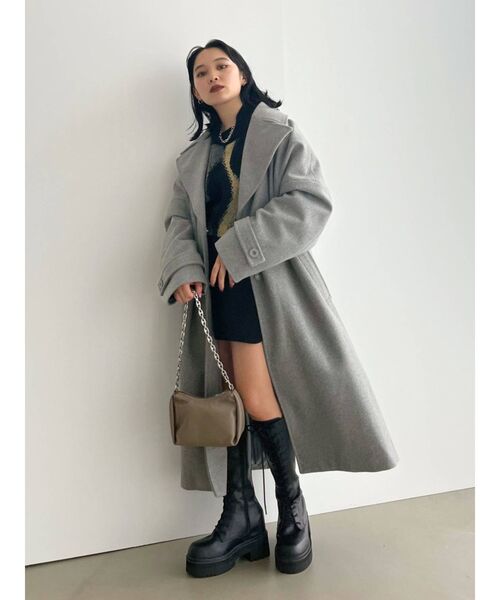 EMODA(エモダ)の「ラウンドレースアップブーツ(ブーツ・レディース・ブラック/アイボリー・SMALL/MEDIUM/LARGE)」の8枚目の写真