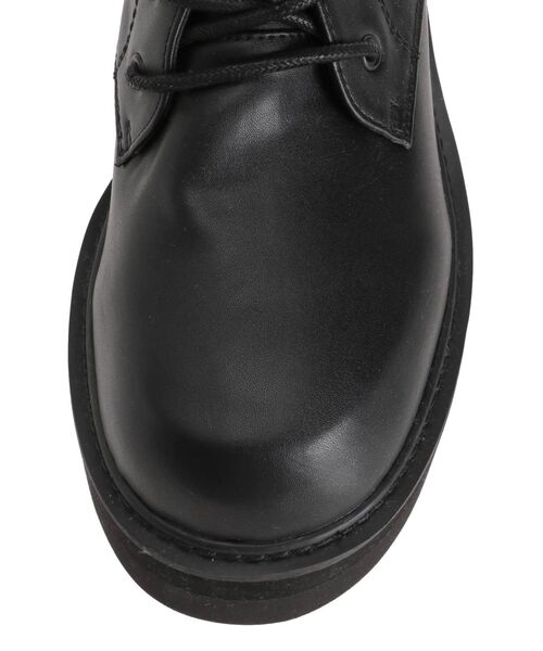 EMODA(エモダ)の「ラウンドレースアップブーツ(ブーツ・レディース・ブラック/アイボリー・SMALL/MEDIUM/LARGE)」の4枚目の写真